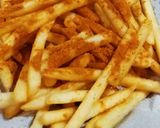 A picture of step 5 of Masala frenchfries.