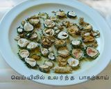 A picture of step 3 of Bitter gourd fries.