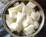 A picture of step 1 of Raw papaya curry.