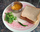 A picture of step 1 of Crispy toast made with leftover chana dal.