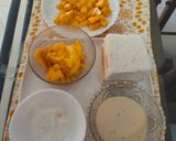 A picture of step 1 of Arabian Mango Bread Pudding.