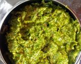 A picture of step 2 of Methi chutney.