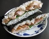 A picture of step 5 of Tonkatsu Onigirazu (Rice Sandwich).