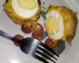 A picture of step 3 of Yam egg roll.