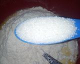 A picture of step 2 of Vanilla-stuffed mini pancakes.