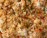 A picture of step 3 of Nasgor Udun (UDang tUNa)/Tuna Shrimp Fried Rice.