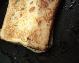 A picture of step 2 of Bread toast with besan batter.