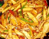 A picture of step 5 of Stir fried sweet potato.