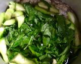 Hình bước làm 7 của món Canh cua rau đay mướp mồng tơi và cà pháo muối xổi mắm tôm