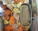 A picture of step 4 of My Peppery All Roast Chicken & Veg Bake. 😀.