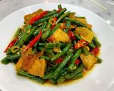 Foto langkah ke 3 dari resep Tumis kacang panjang tahu.