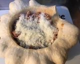 Une image de l'étape 3 de Pâtisson au four,farce maison et pecorino.