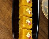 A picture of step 9 of Mohanthal (Besan Burfi).