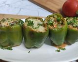A picture of step 6 of Vegan stuffed bell peppers.