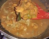 A picture of step 4 of Prawns in coconut curry.