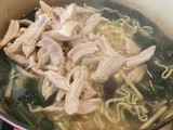 Poached chicken and ginger broth