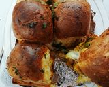 A picture of step 4 of Chicken Cheese Sliders.