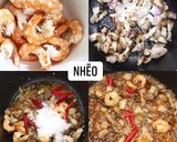 Hình bước làm 1 của món Rau luộc + tôm thịt kho quẹt