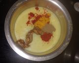 A picture of step 4 of Curd Mango Curry.