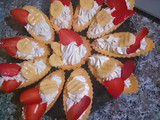 تارتولات الفواكه والكرام ديسار❤️👌🫶🍓🍌🍮