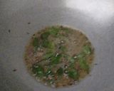 A picture of step 4 of Jeera rice with dal fry.