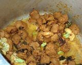 A picture of step 3 of Moong Dal & Soya Chunk Rice.