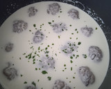 Foto del paso 6 de la receta: Albóndigas con champiñones y jamón en salsa roquefort