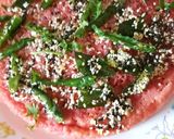 A picture of step 8 of Beetroot Dhoklas.