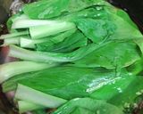 Hình bước làm 1 của món Cải Thìa Sốt Dầu Hào
