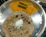 A picture of step 2 of Bajra Roti.