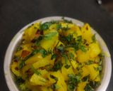 A picture of step 2 of Raw papaya fry.