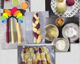 A picture of step 1 of Three coloured Gujiya.