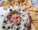 A picture of step 4 of Bhindi Rice Fry.