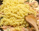 Spenótos-tejszínes-baconos tészta recept fázis 5 fotója