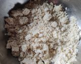 A picture of step 1 of Kaju coconut modak.