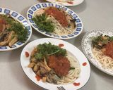 Hình bước làm 5 của món Mì udon trộn nấm