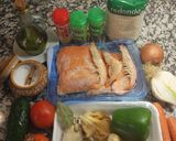 Foto del paso 1 de la receta Arroz caldoso de salmón, setas y langostinos