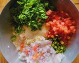 A picture of step 2 of Besan pudla (gujrati breakfast).