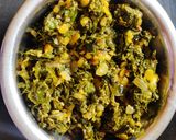 A picture of step 5 of Moringo leaves bhaji.