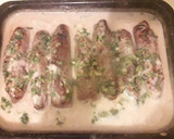 Foto del paso 5 de la receta: Niños envueltos con salsa blanca y queso