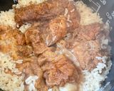 A picture of step 5 of Fried chicken rice remake from leftovers.
