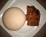 A picture of step 4 of Egusi groundnut soup.
