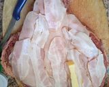 Foto del paso 2 de la receta: Pulpón relleno de jamón, panceta, queso, morrón, y aceitunas