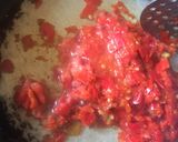 A picture of step 3 of Irish potatoes and sauce.