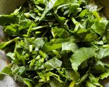 A picture of step 1 of Sorrel leaves Muddhabhaji (Ambat chuka).