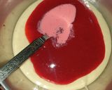 A picture of step 8 of Heart layered sponge cake.
