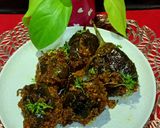 A picture of step 8 of Stuffed Brinjal Masala Fry.