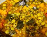 A picture of step 4 of Mixed vegetable curry with Lilva beans (Ghato tarkari no onion no garlic recipe).