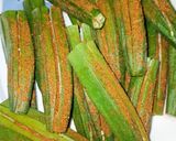 A picture of step 4 of Stuffed Curried Okra.