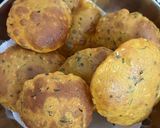 A picture of step 4 of Soya flour Masala Poori With Aamras & Pickle.